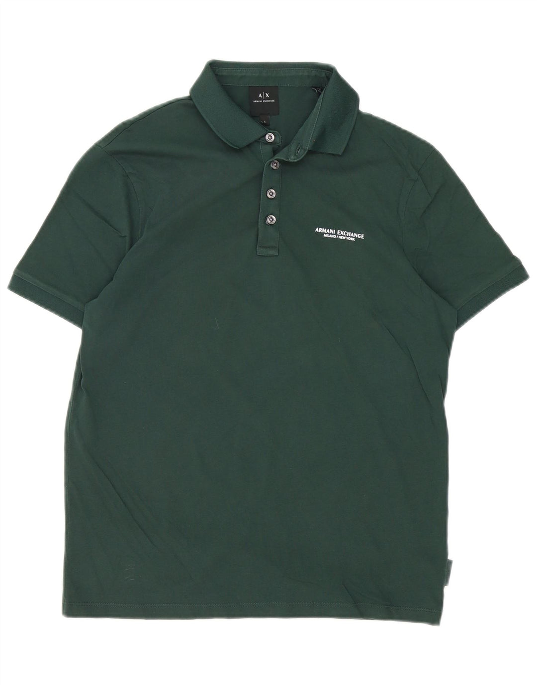Camisa polo masculina Armani Exchange pequena algodão verde