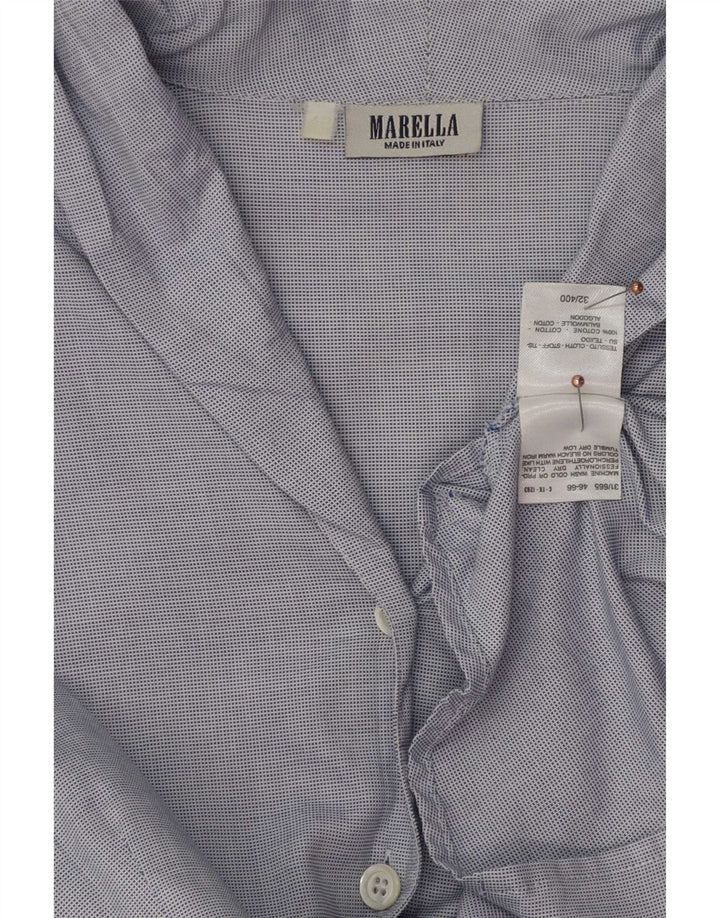 Camisa feminina Marella IT 46 grande algodão azul