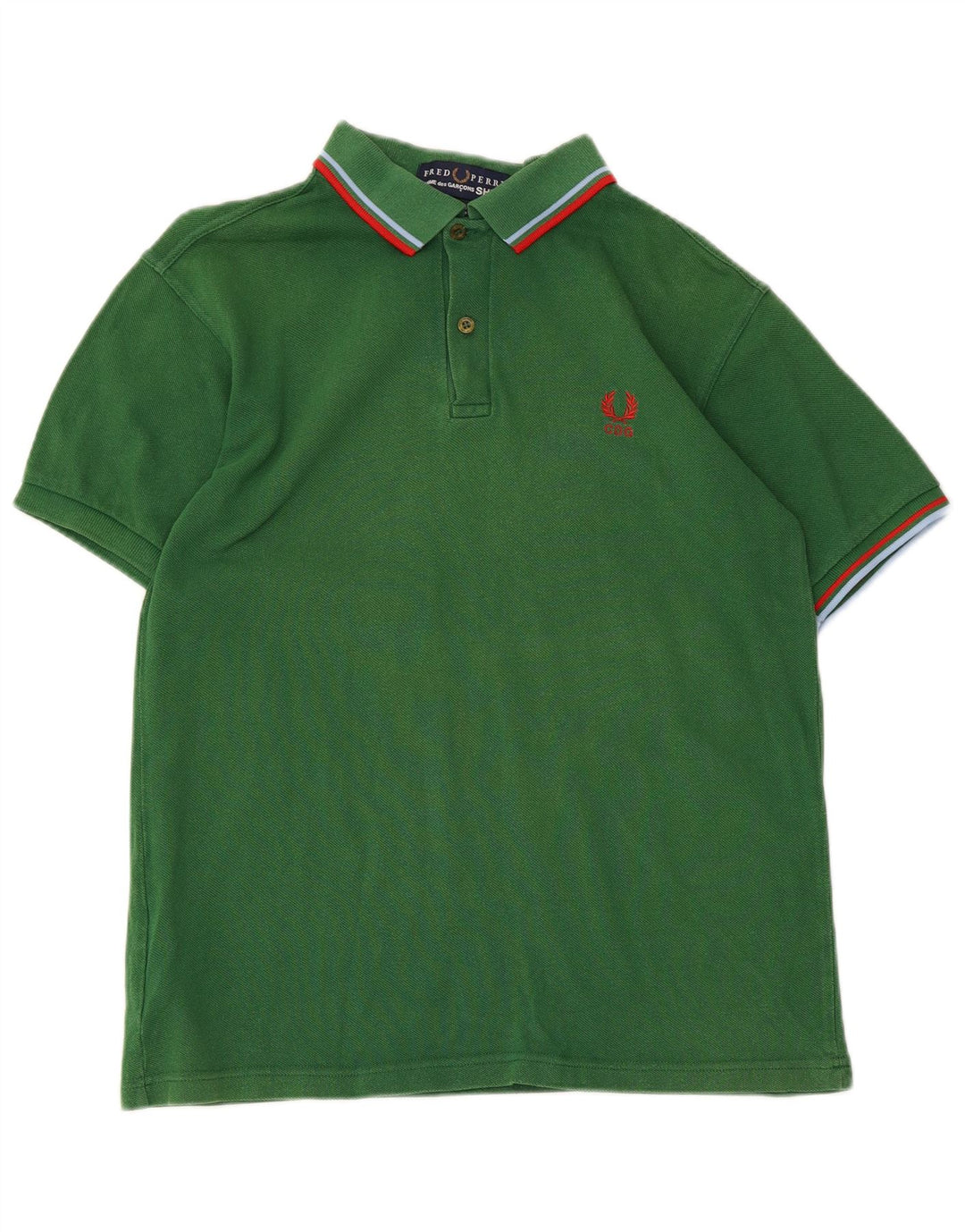 Camisa polo masculina Fred Perry pequena de algodão verde