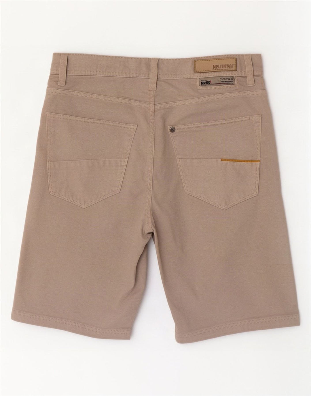 Meltin' Pot Shorts feminino casual W32 grande algodão bege