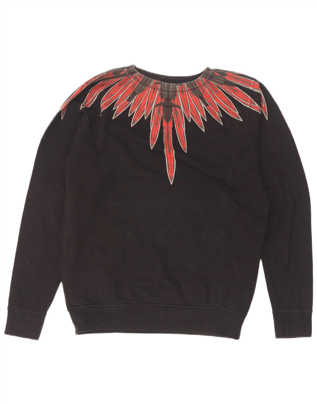 Marcelo Burlon Masculino Padrão Abstrato Moletom Jumper XS Algodão Preto