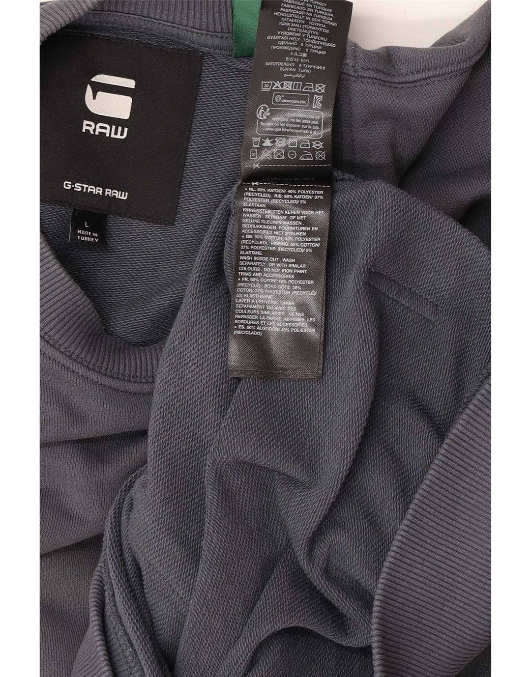 G-Star moletom masculino jumper grande algodão cinza