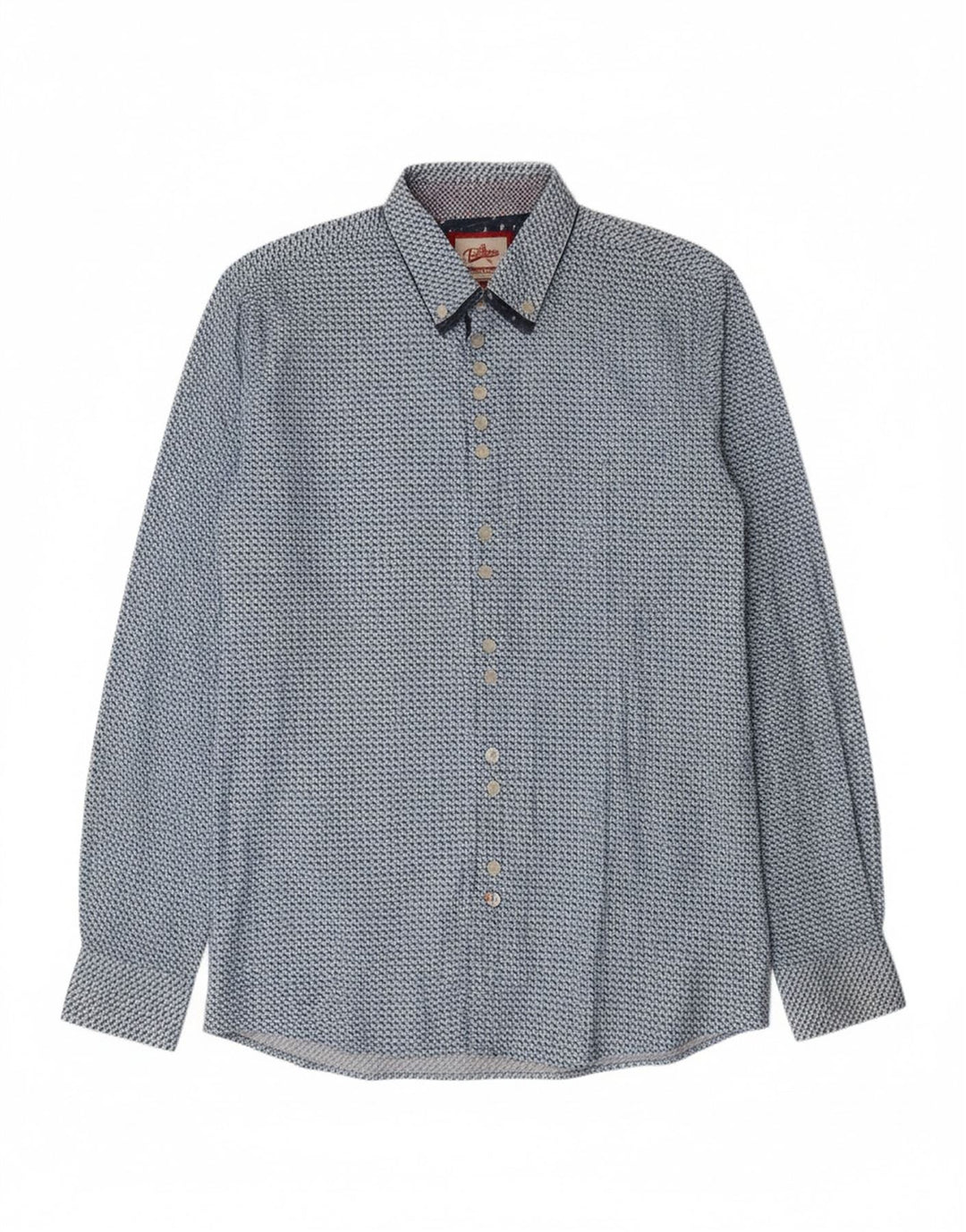 Camisa masculina JOE BROWNS grande algodão geométrico azul