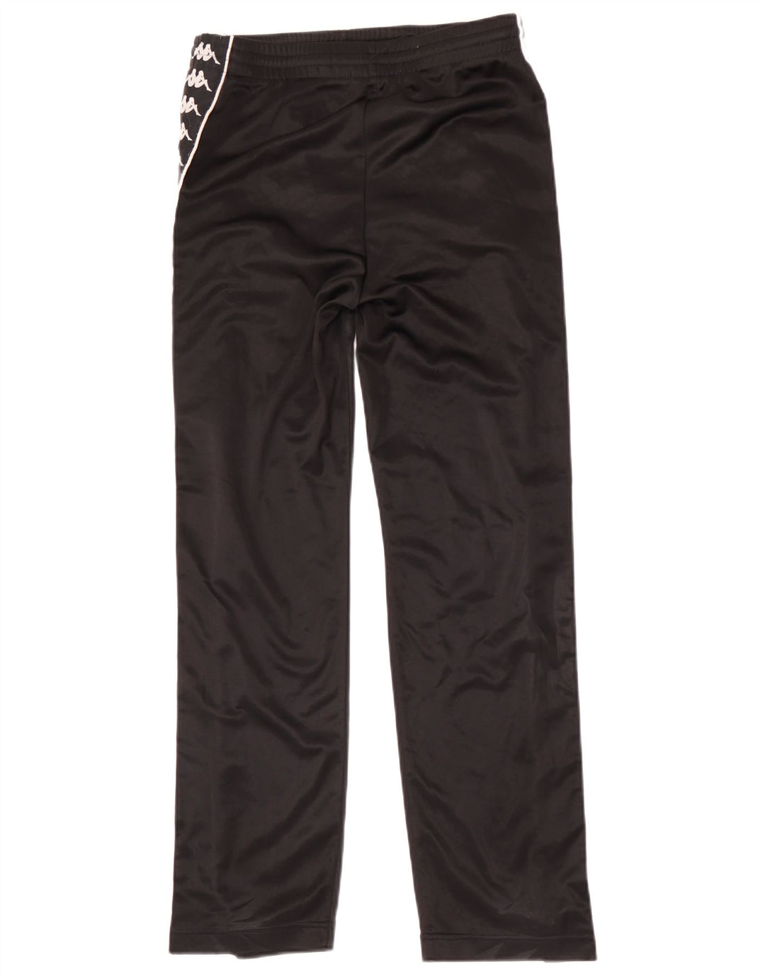 Kappa Mens Graphic Calças de treino pequeno poliéster preto