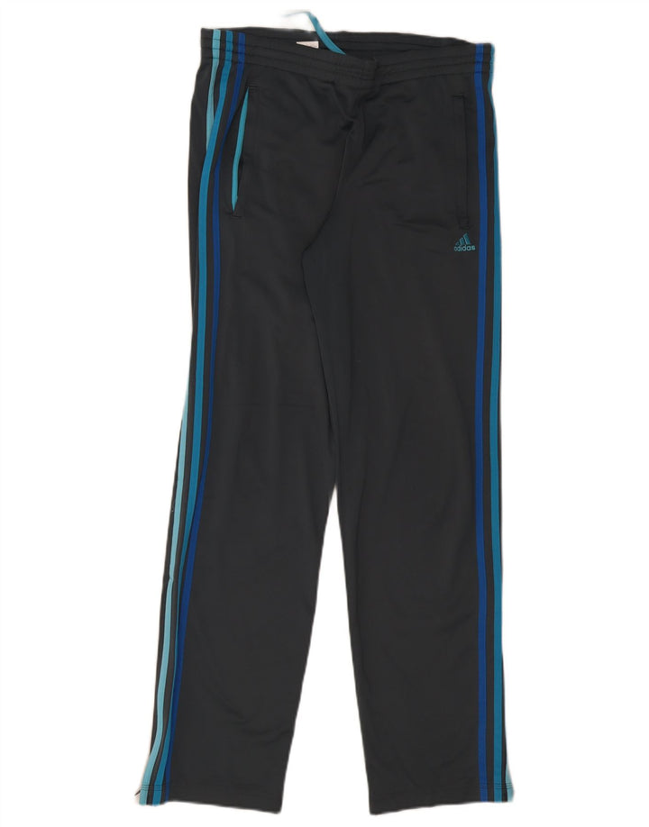 Calças de treino masculinas Adidas UK 36/38 poliéster cinza pequeno