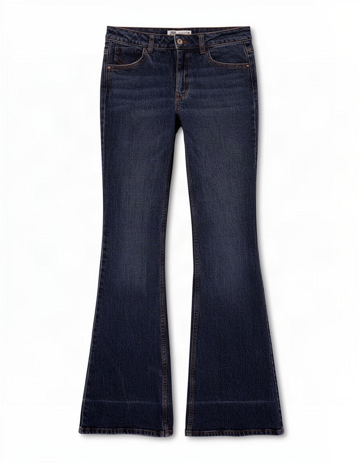 Zara Calça jeans feminina larga EU 34 2XS W24 L34 Azul