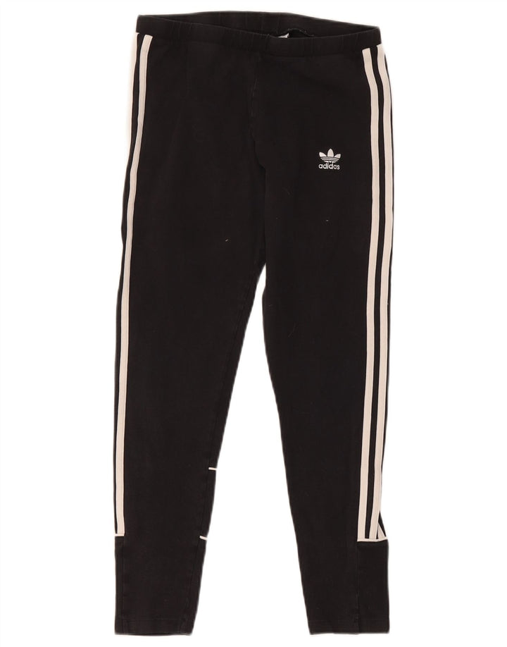 Leggings Adidas Femininas UK 12 Médio Algodão Preto