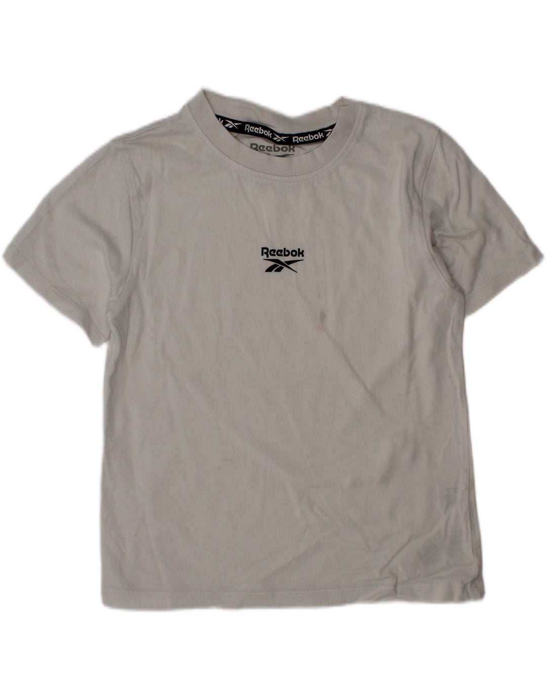 Camiseta gráfica Reebok Boys Top 6-7 anos algodão branco