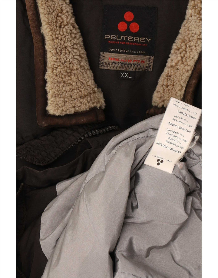 Jaqueta utilitária masculina PEUTEREY UK 44 2XL poliamida marrom
