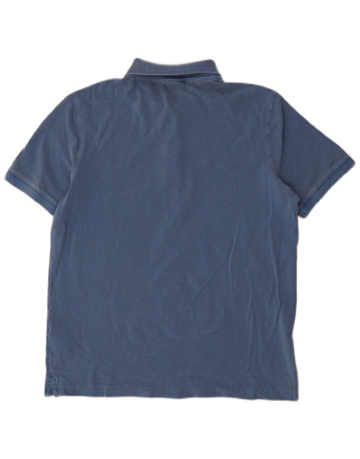 Camisa polo masculina Calvin Klein algodão azul médio