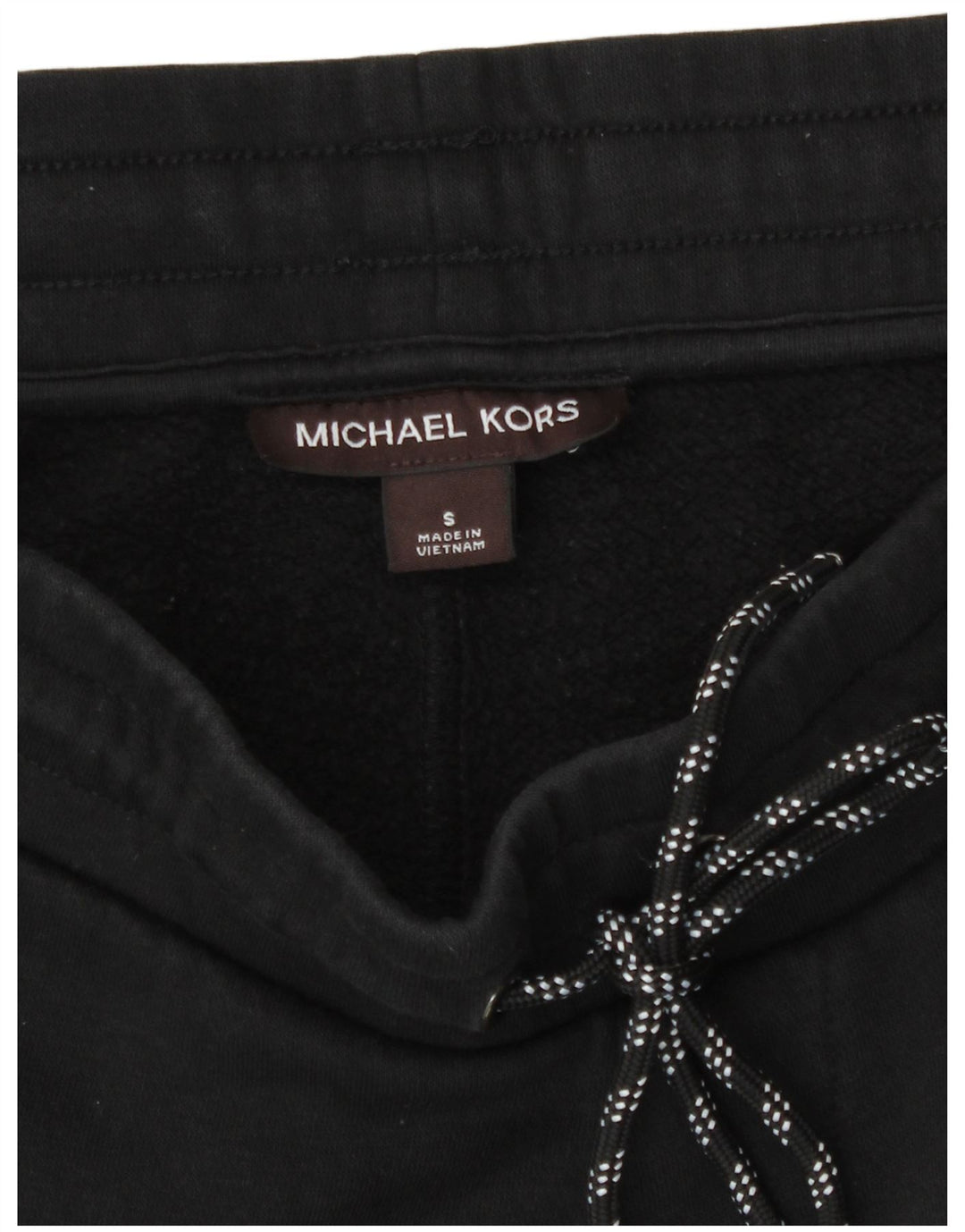 Calça esportiva masculina Michael Kors com estampa gráfica pequena de poliéster preto