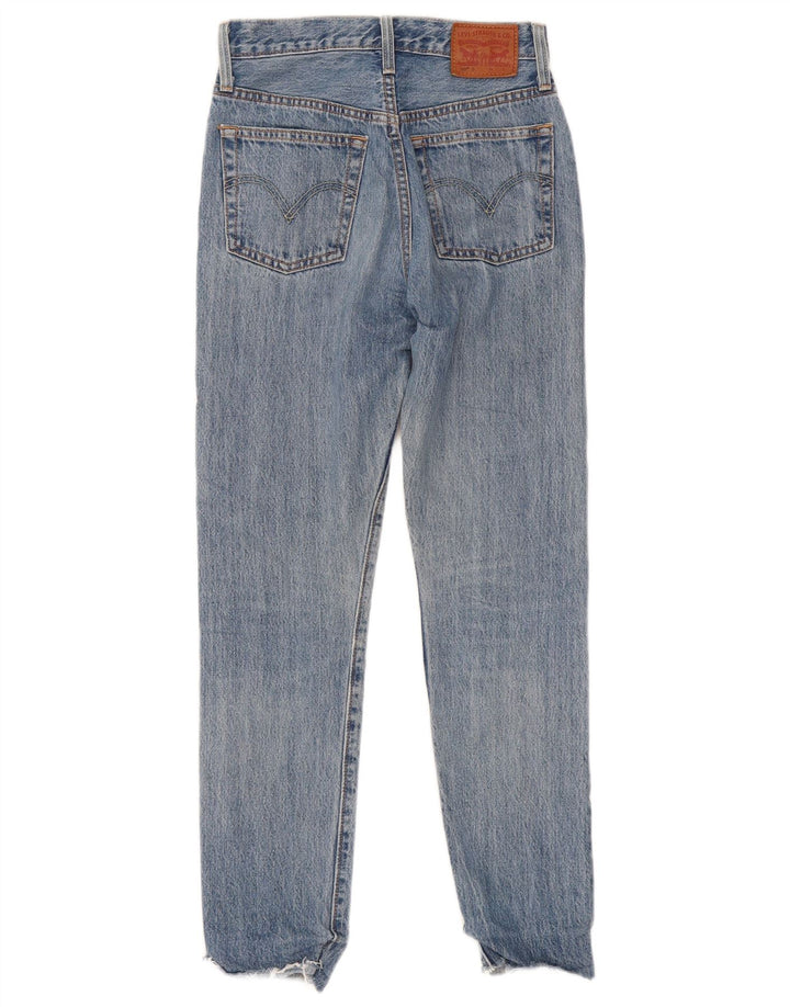Calça jeans feminina Levi's 501 Straight W23 L27 azul algodão