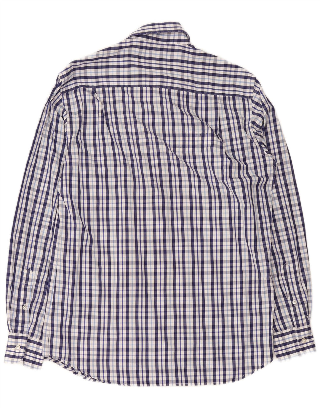 Camisa xadrez masculina Paul & Shark de algodão xadrez azul médio