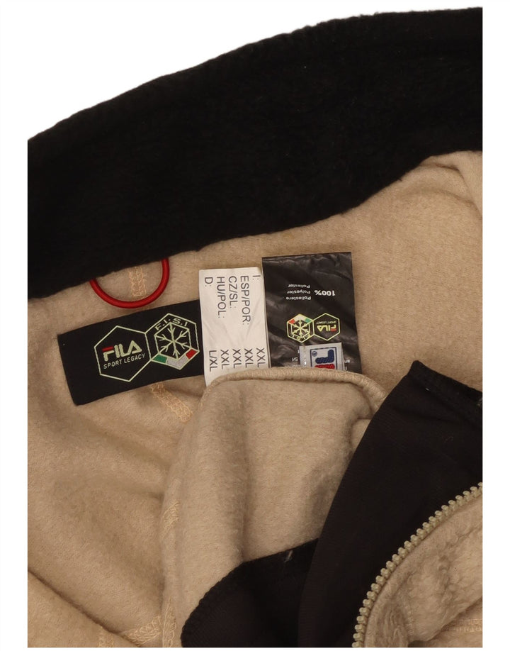 Jaqueta masculina Fila Fleece UK 40 grande poliéster bege