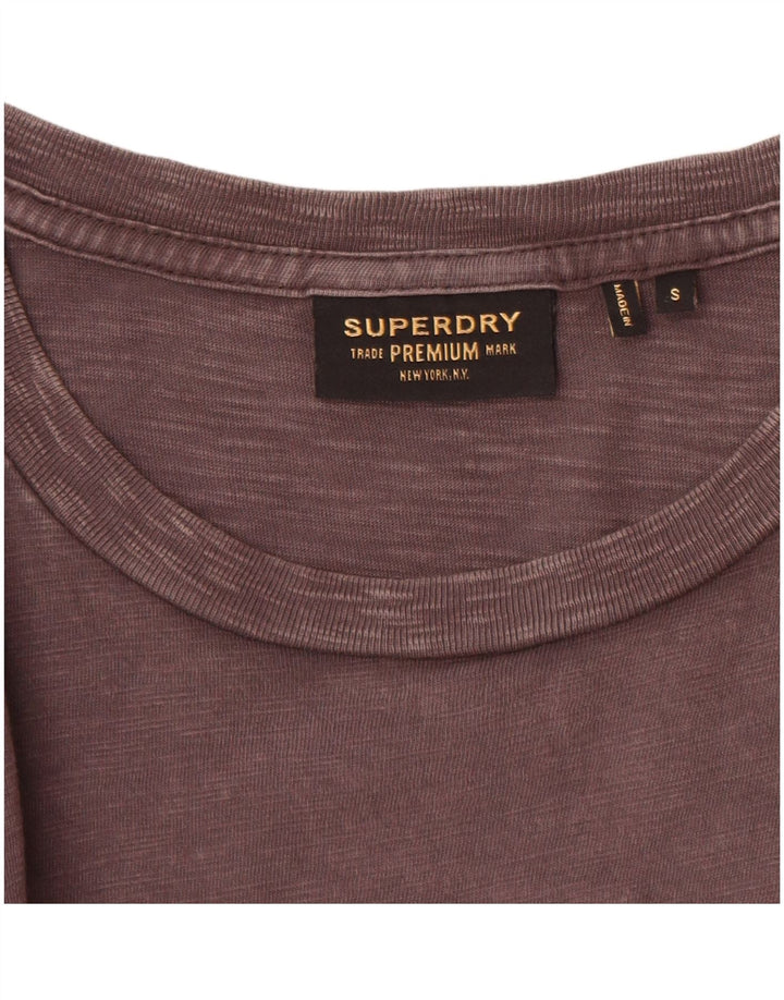 Camiseta masculina SUPERDRY top pequeno algodão cinza