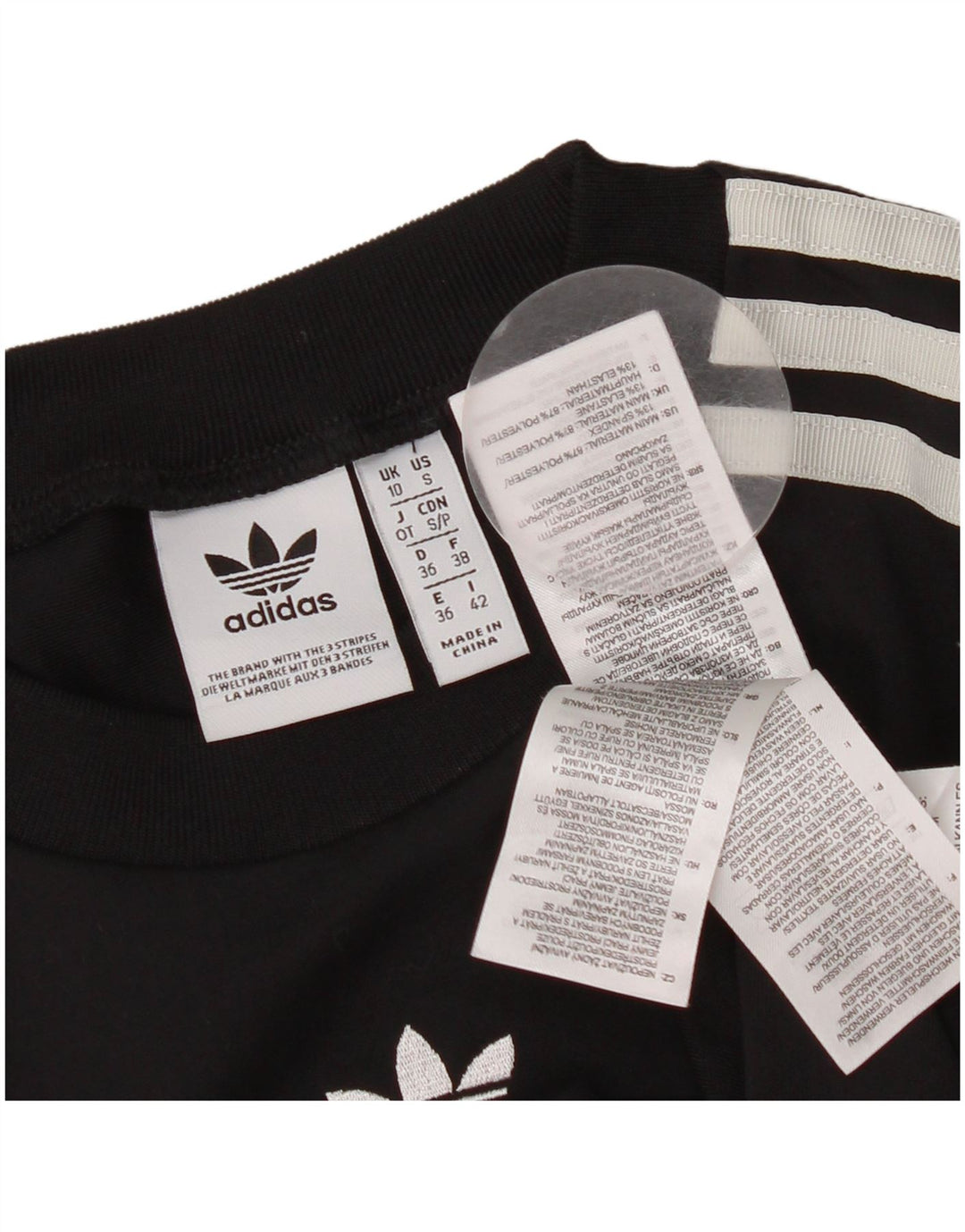 Adidas Womens Bodysuit UK 10 Pequeno Poliéster Preto