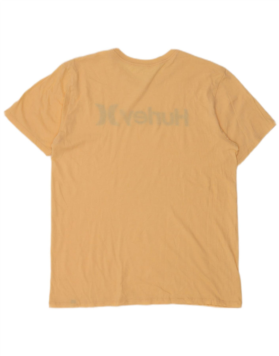 Camiseta masculina HURLEY gráfica grande algodão amarelo