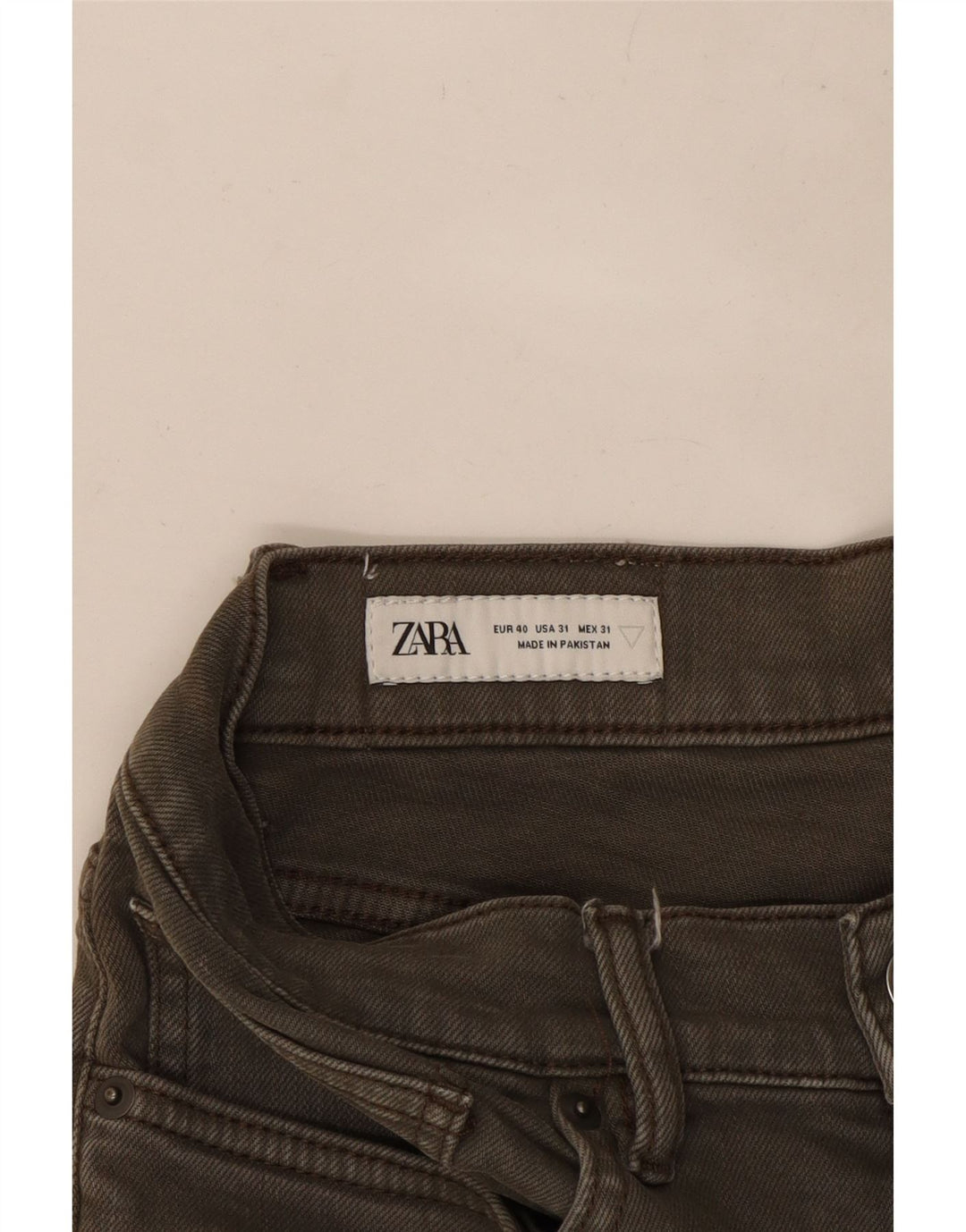 Zara Mens Tapered Jeans EU 40 Médio W31 L31 Marrom