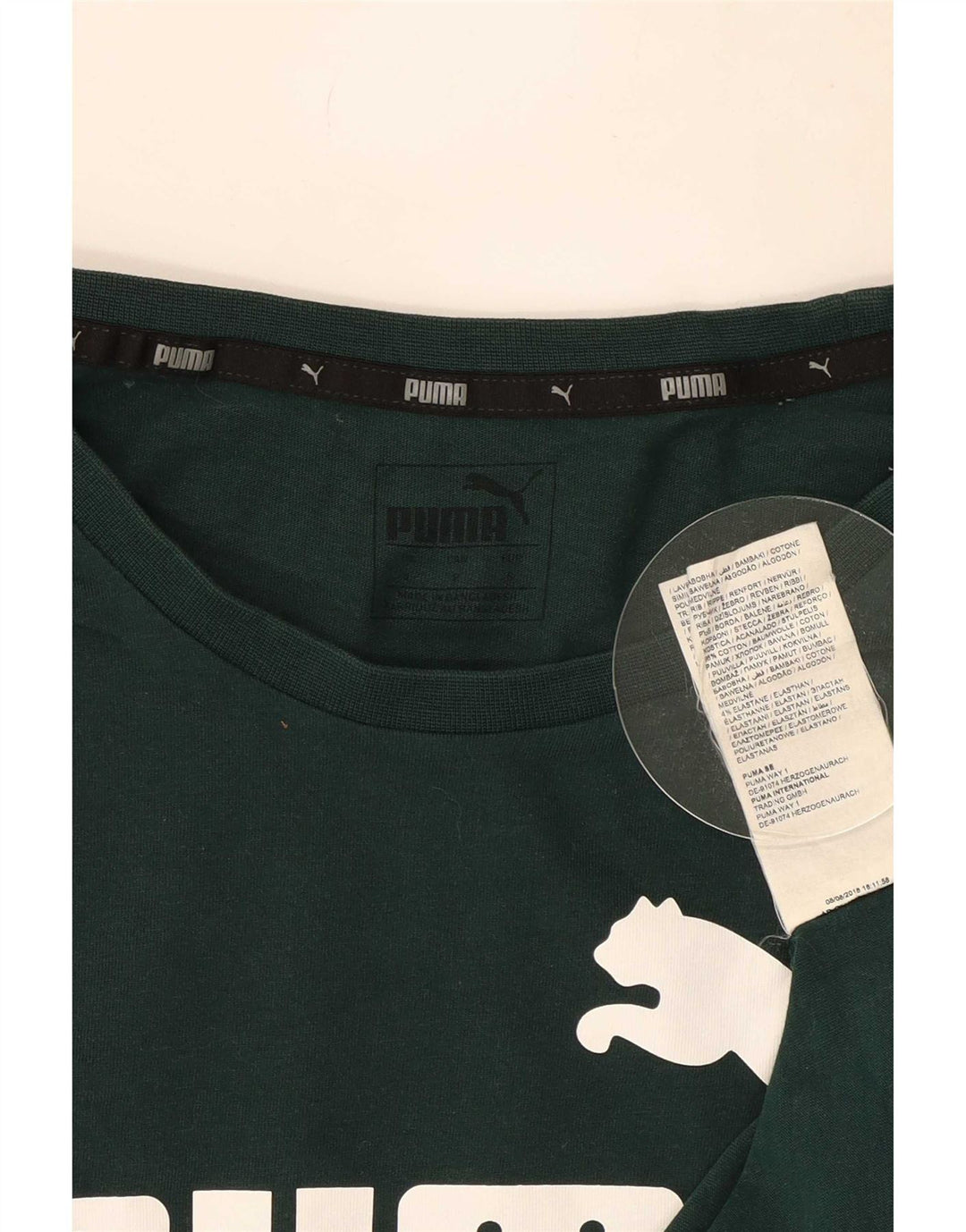 Puma Camiseta Masculina Graphic Top Pequeno Algodão Verde