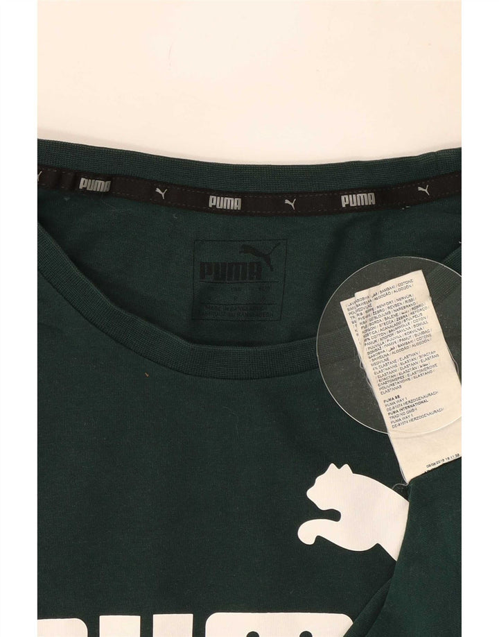 Puma Camiseta Masculina Graphic Top Pequeno Algodão Verde