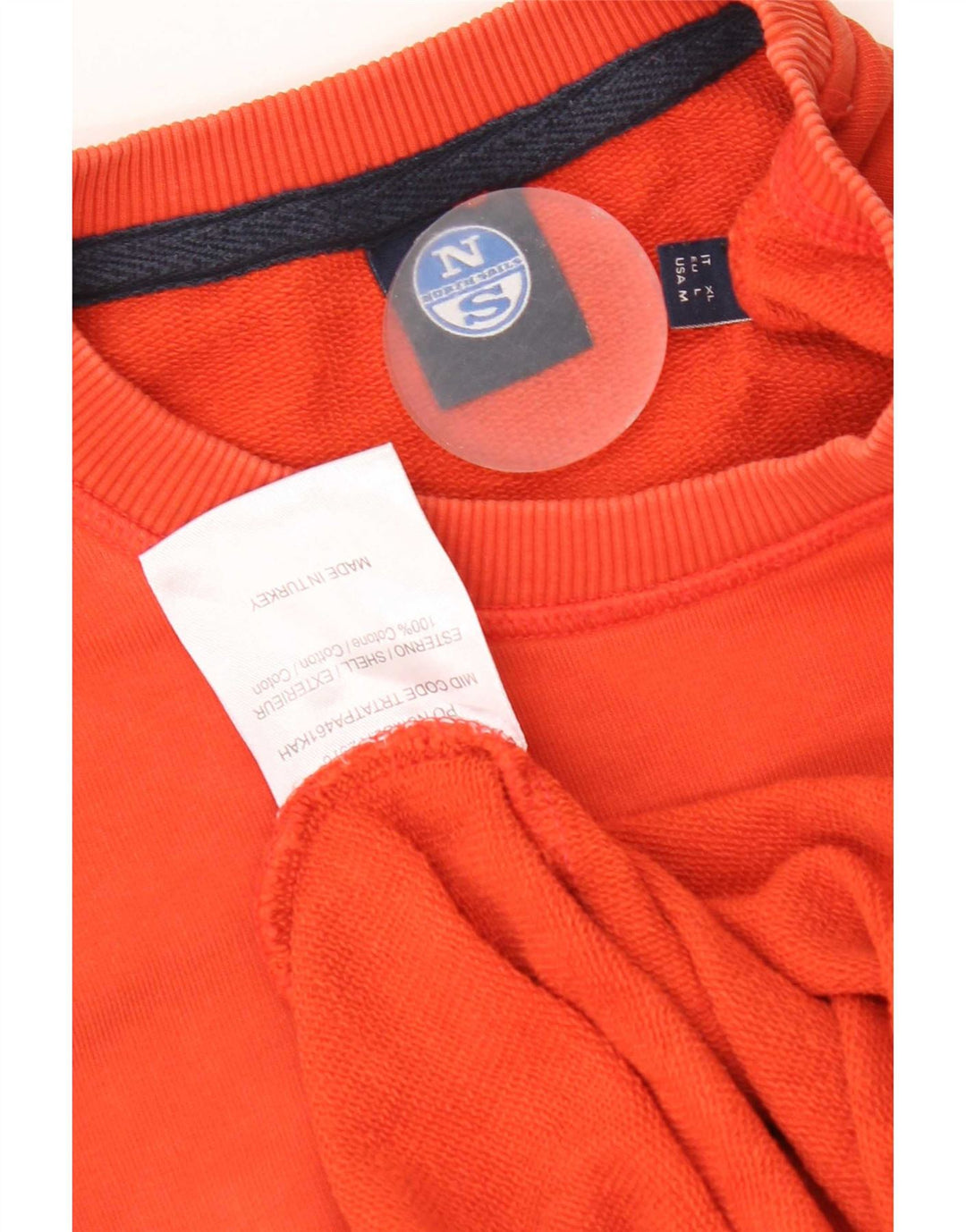 North Sails moletom gráfico masculino jumper grande algodão laranja