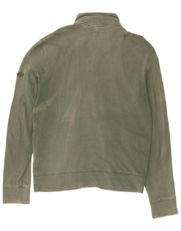 Armani Jeans Mens Treino Top Jaqueta Médio Algodão Verde