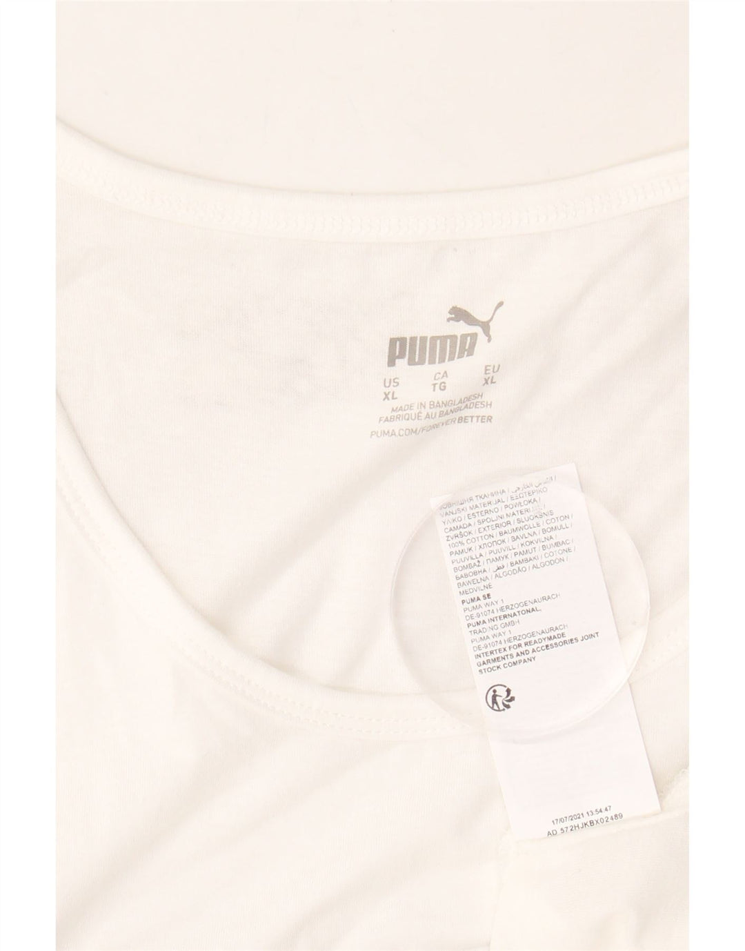 PUMA Womens Graphic Vest Top UK 18 XL White Cotton Vintage Puma and Second-Hand Puma from Messina Hembry 