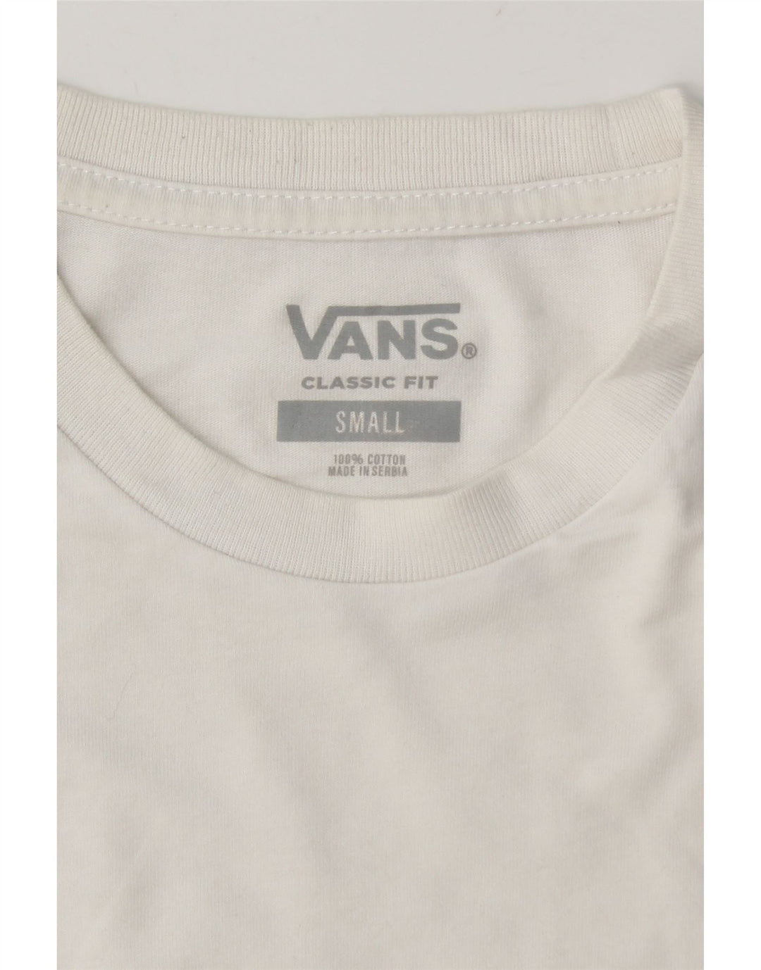 Camiseta Vans Masculina Classic Fit Top Pequeno Algodão Colorblock Branco