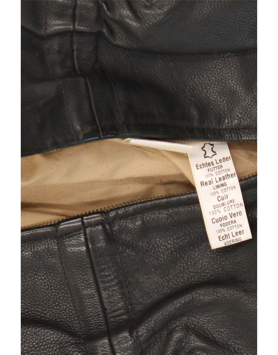 Jaqueta de couro feminina Fly UK 14 couro preto médio