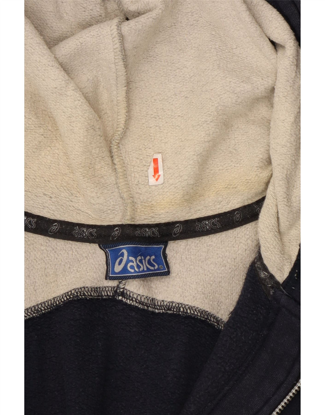 Asics Mens Graphic Zip Neck Hoodie Jumper 2XL Azul marinho Colourblock