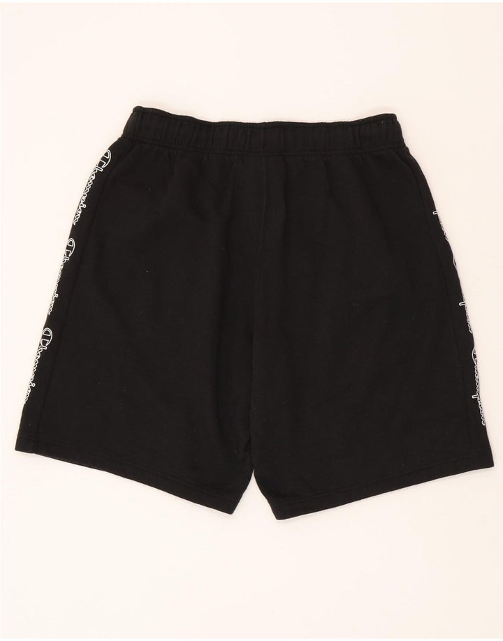 Shorts esportivos gráficos masculinos Champion médio algodão preto