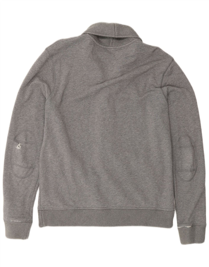 Suéter cardigã masculino Tommy Hilfiger gráfico grande algodão cinza