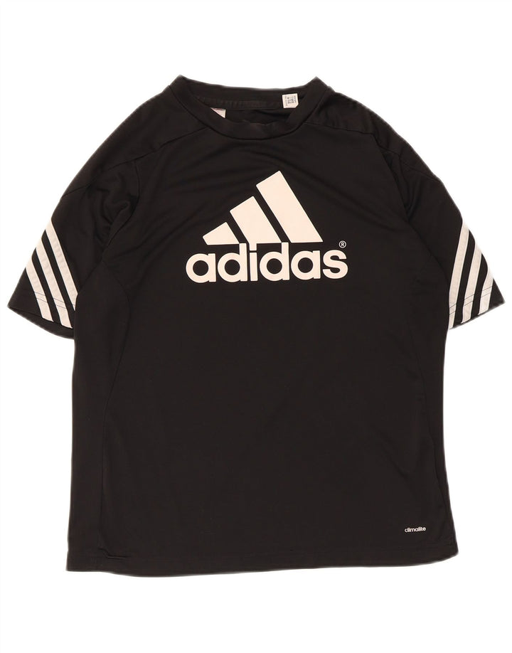 Camiseta Adidas Feminina Climalite Graphic Top UK 12 Médio Preto Poliéster