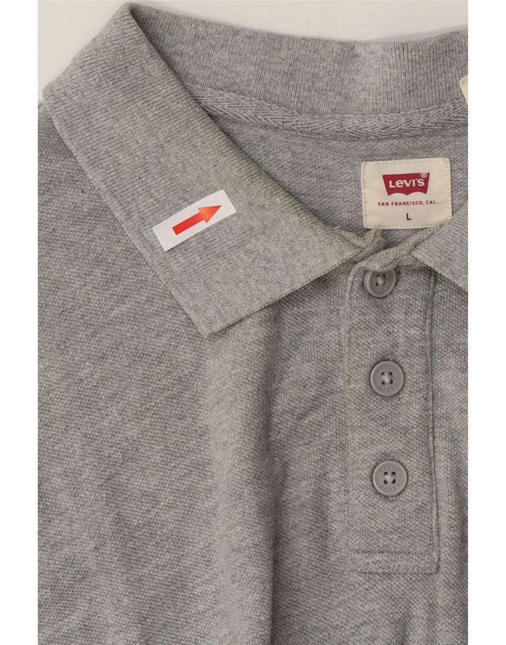 Camisa polo masculina Levi's grande algodão cinza
