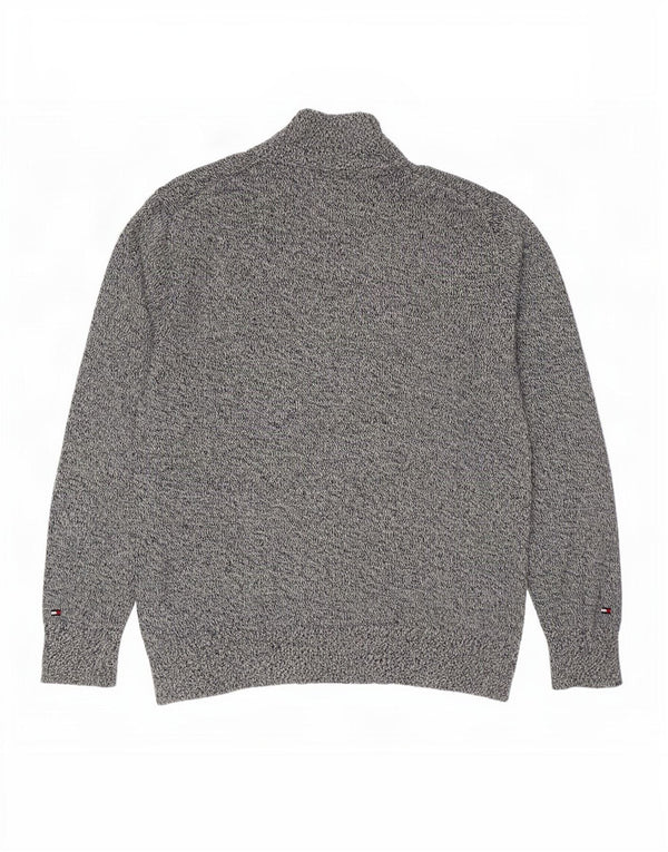 Suéter cardigã masculino Tommy Hilfiger XL azul marinho algodão manchado