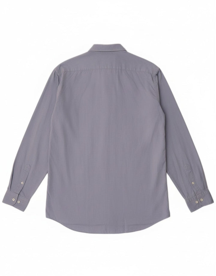 Camisa masculina Lacoste tamanho 40 algodão azul médio