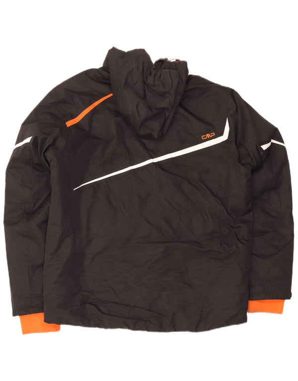 CMP Mens Hooded Ski Jacket IT 54 2XL Black Colourblock Polyester Sports