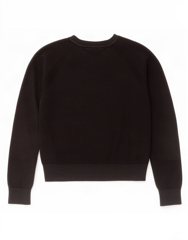 Suéter feminino Calvin Klein Jeans com gola canoa Reino Unido 10 pequeno preto