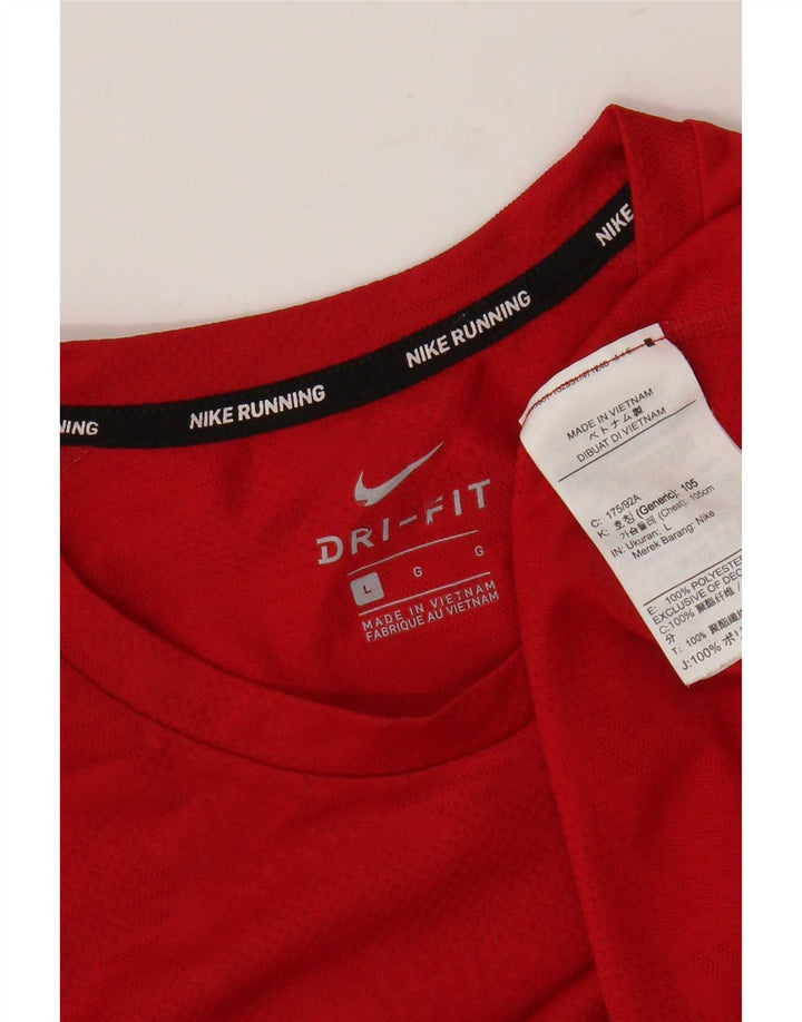 Camiseta Nike Masculina Dri Fit Top Grande Poliéster Vermelho