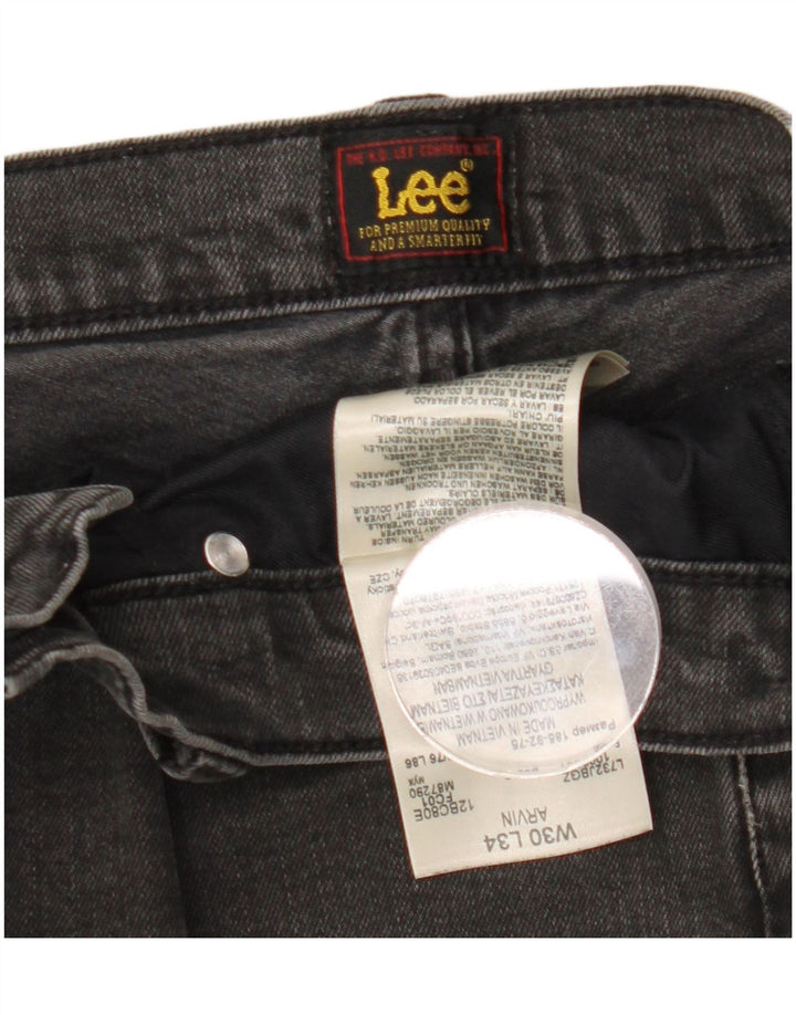 Lee Mens Arvin Slim Jeans W30 L34 Algodão Preto