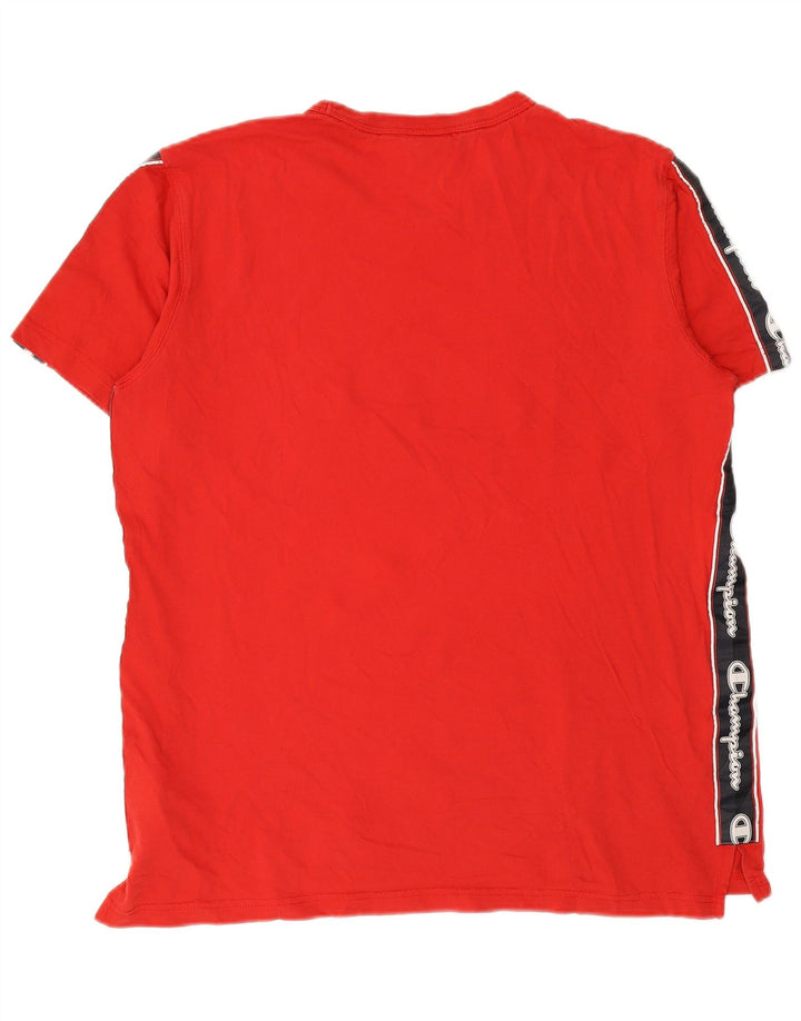 Camiseta gráfica masculina CHAMPION Top grande de algodão colorido vermelho