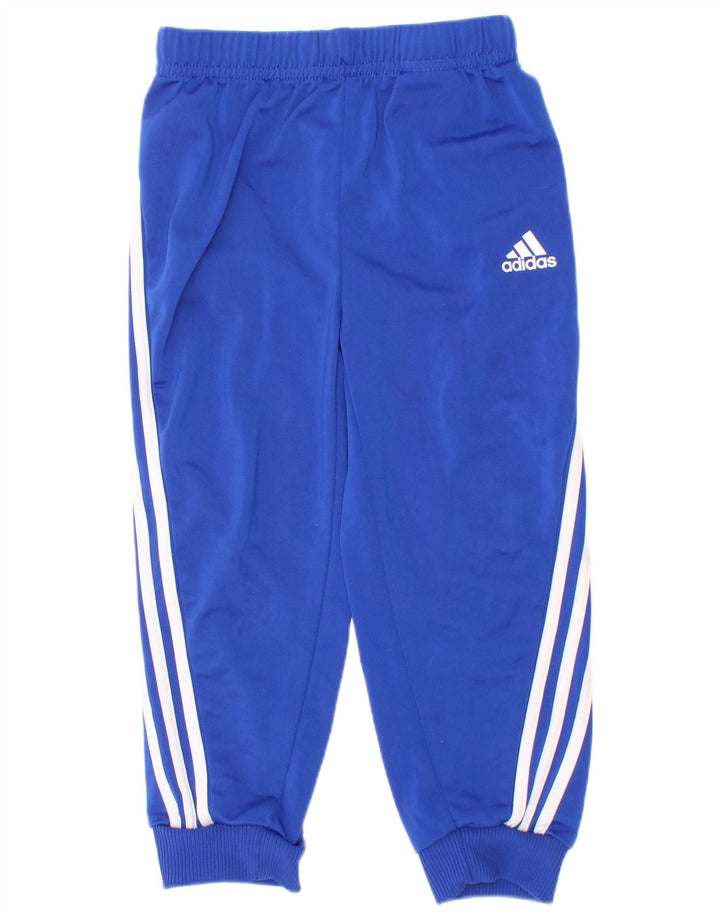 Adidas meninos calças de treino joggers 2-3 anos azul poliéster
