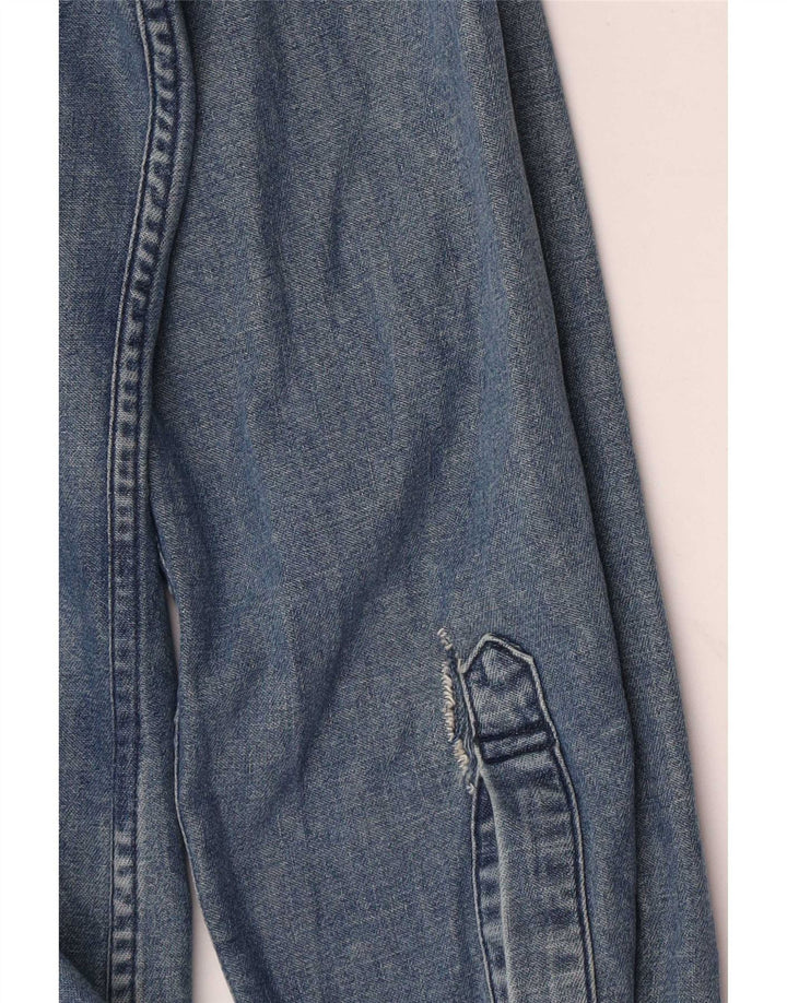 Camisa jeans masculina Levi's Slim Fit pequena azul algodão