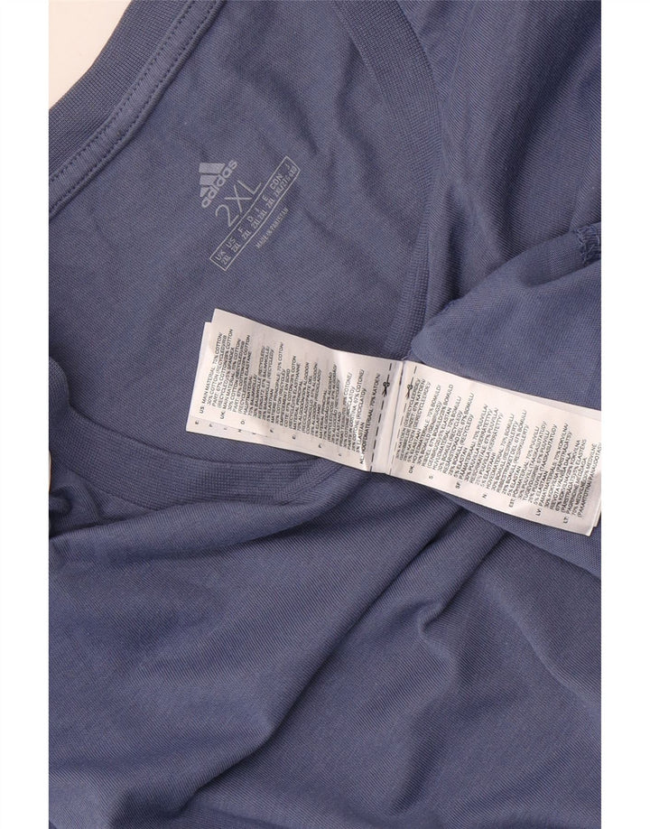Camiseta masculina ADIDAS Top 2XL Algodão Azul