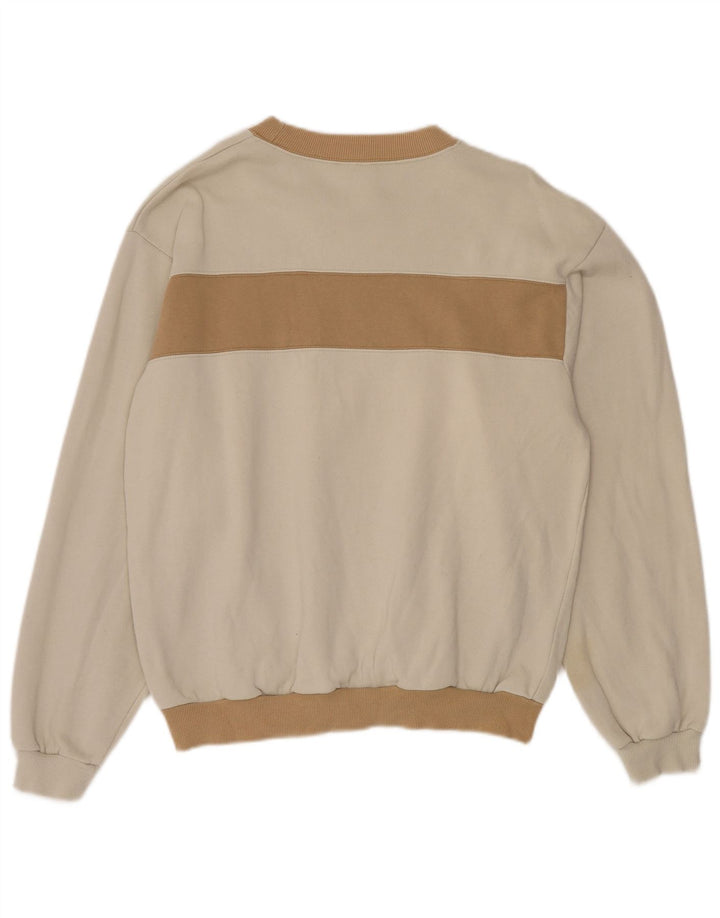 PUMA moletom masculino jumper grande algodão colorblock branco
