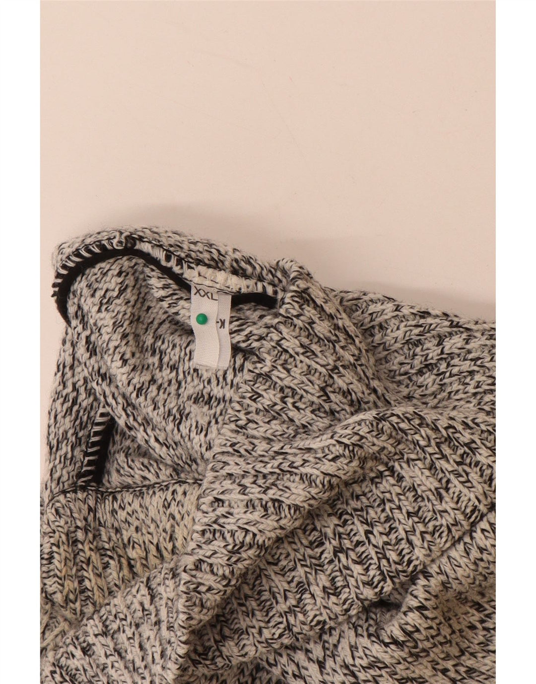 Suéter masculino VINTAGE com gola redonda 2XL cinza Fair Isle acrílico