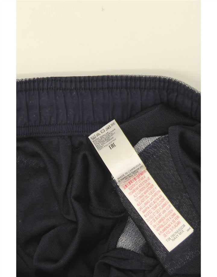 Shorts esportivos masculinos Marks & Spencer grande algodão geométrico azul marinho