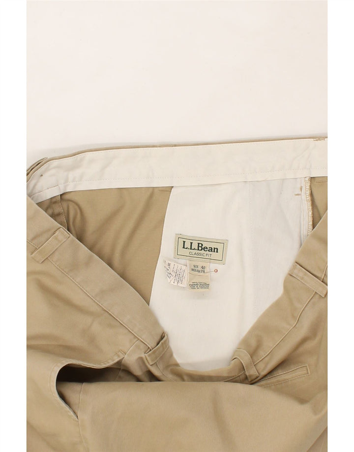 L.L.BEAN Mens Classic Fit Chino Trousers W40 L29  Beige Cotton Vintage L.L.Bean and Second-Hand L.L.Bean from Messina Hembry 