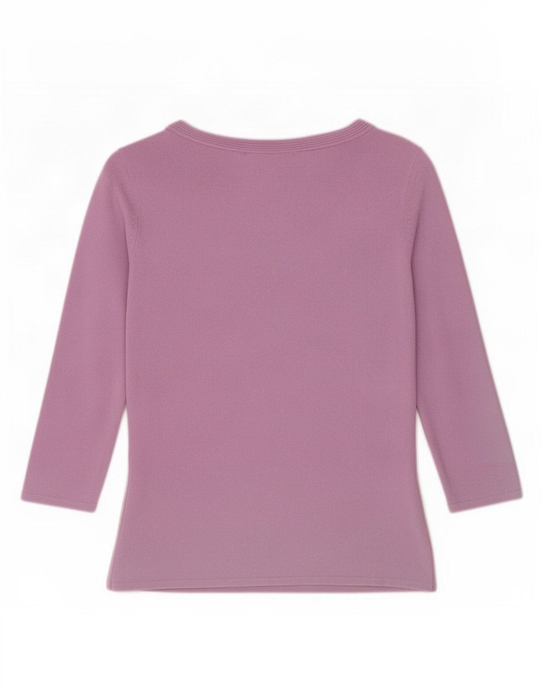 Top feminino Zara manga 3/4 Reino Unido 12 viscose roxa média