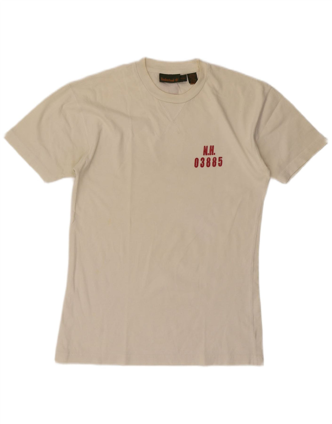 Timberland Camiseta masculina gráfica top pequeno algodão branco